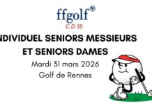 CD 35 – Individuel Seniors Messieurs et Dames – Golf de Rennes – Mardi 31 mars 2026